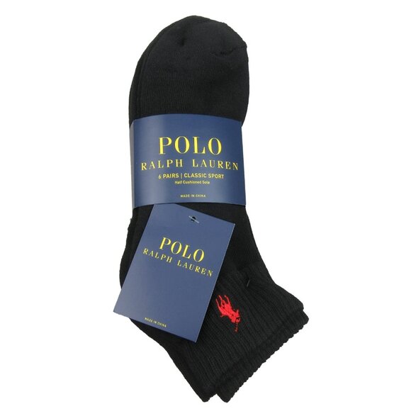Polo Ralph Lauren Other - Polo Ralph Lauren Classic Sport Low Cut Socks Mens Size 6-13 Black (6-Pack) NEW